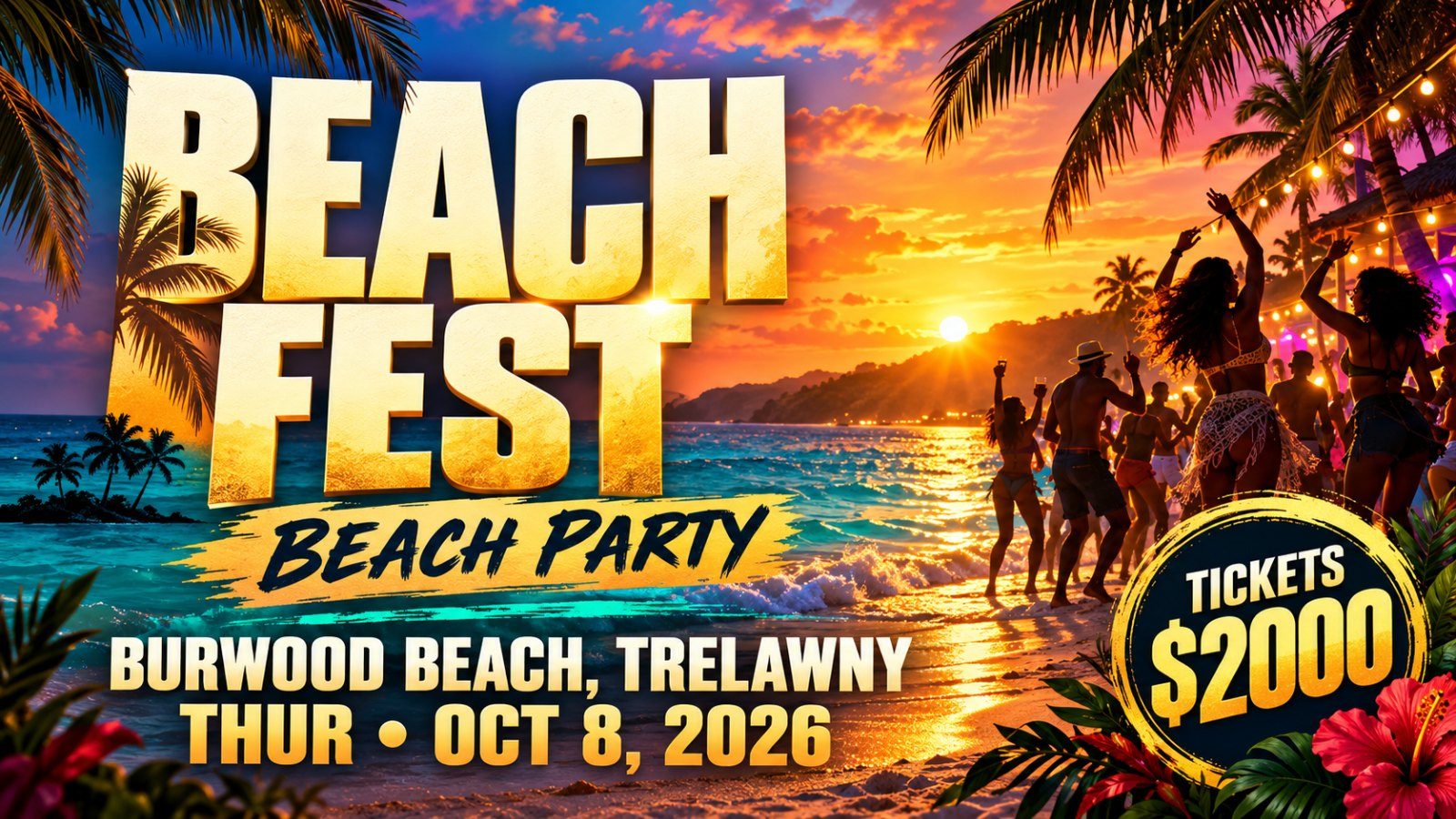Burwood Beach Fest poster